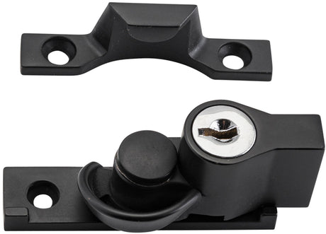 Tradco Sash Fastener Locking Narrow Zinc Alloy - 65mm - Matt Black (9864)