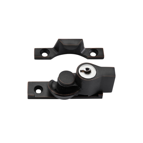 Tradco Sash Fastener Locking Narrow Zinc Alloy - 65mm - Antique Copper (1613)