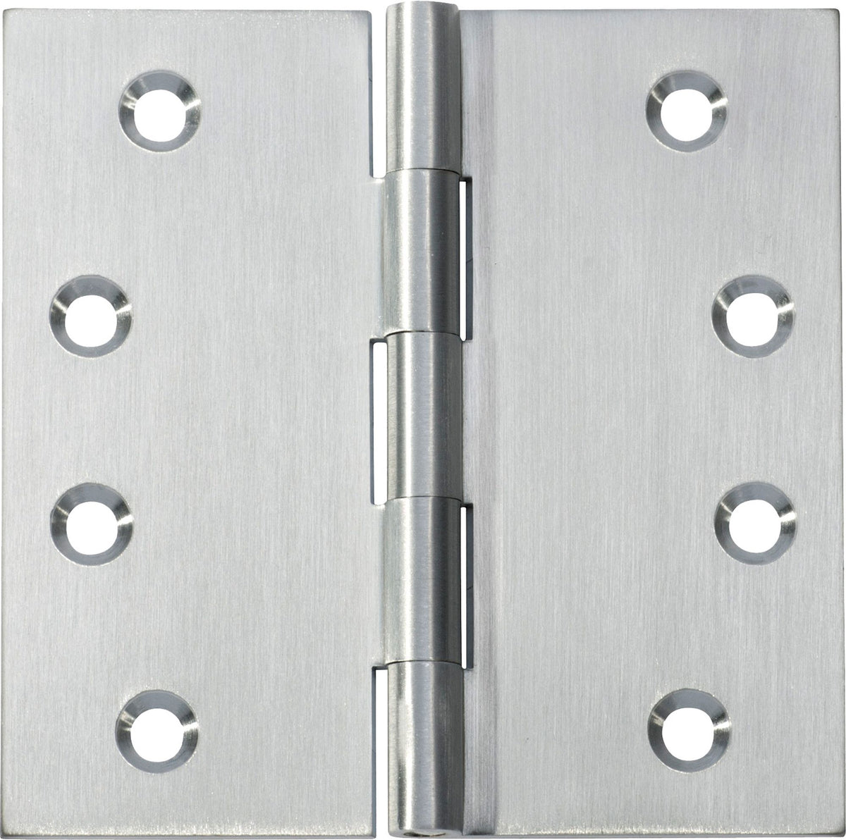 Tradco Hinge Fixed Pin - 100 x 100mm - Satin Chrome (2774)