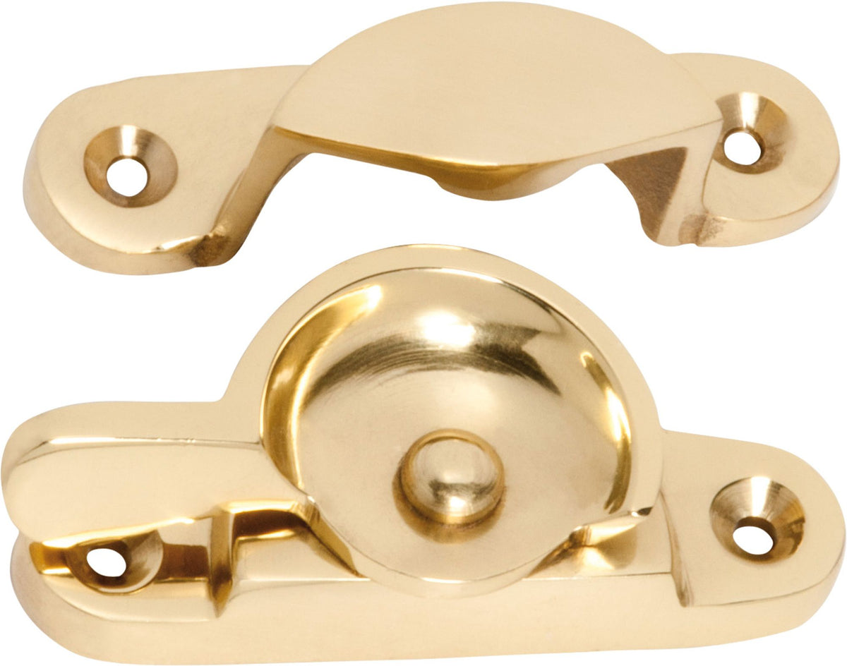 Tradco Sash Fastener Classic - 65mm - Unlacquered Polished Brass (21380)