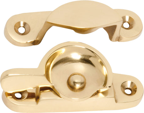 Tradco Sash Fastener Classic - 65mm - Unlacquered Polished Brass (21380)