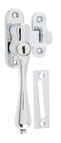 Tradco Casement Fastener Locking Teardrop - Left Hand - Chrome Plated (1776)