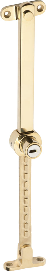 Tradco Casement Stay Stainless Steel Telescopic Locking - 200-295mm - Anti-tarnish Brass (1674)