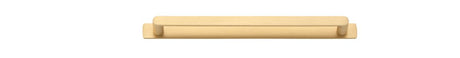 Iver Osaka Cabinet Pull with Backplate - Brushed Brass - CTC 256mm (20976B)