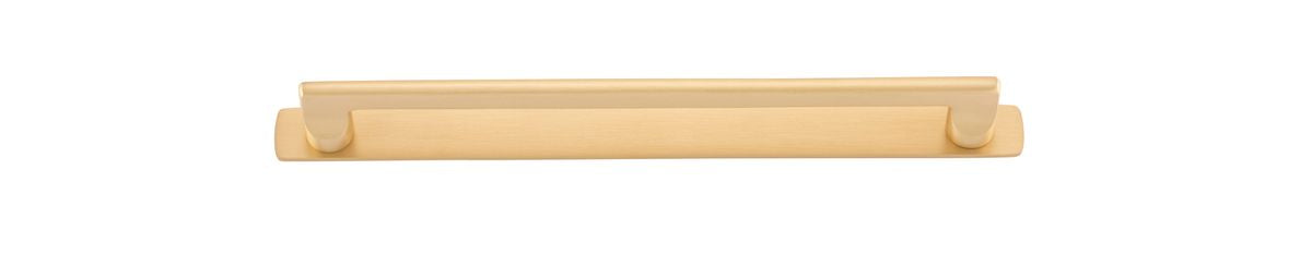 Iver Baltimore Cabinet Pull with Backplate - Brushed Brass - CTC 256mm (20906B)