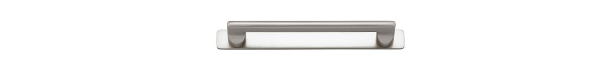 Iver Baltimore Cabinet Pull with Backplate - Satin Nickel - CTC 160mm (20899B)