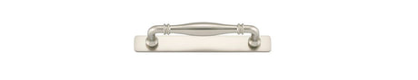 Iver Sarlat Cabinet Pull with Backplate - Satin Nickel - CTC 128mm (21069B)