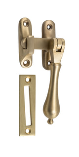 Tradco Casement Fastener Teardrop Long Throw - Satin Brass (6663)