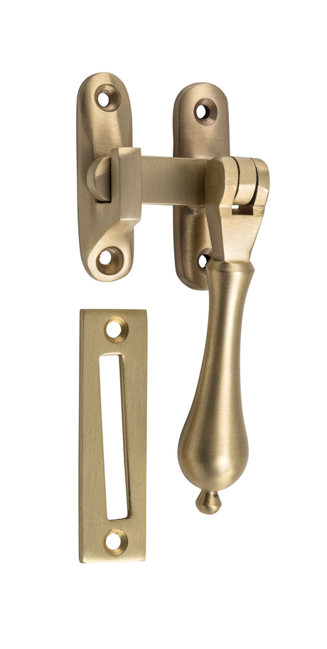 Tradco Casement Fastener Teardrop Long Throw - Satin Brass (6663)