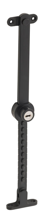 Tradco Casement Stay Stainless Steel Telescopic Locking - 200-295mm - Matt Black (9639)