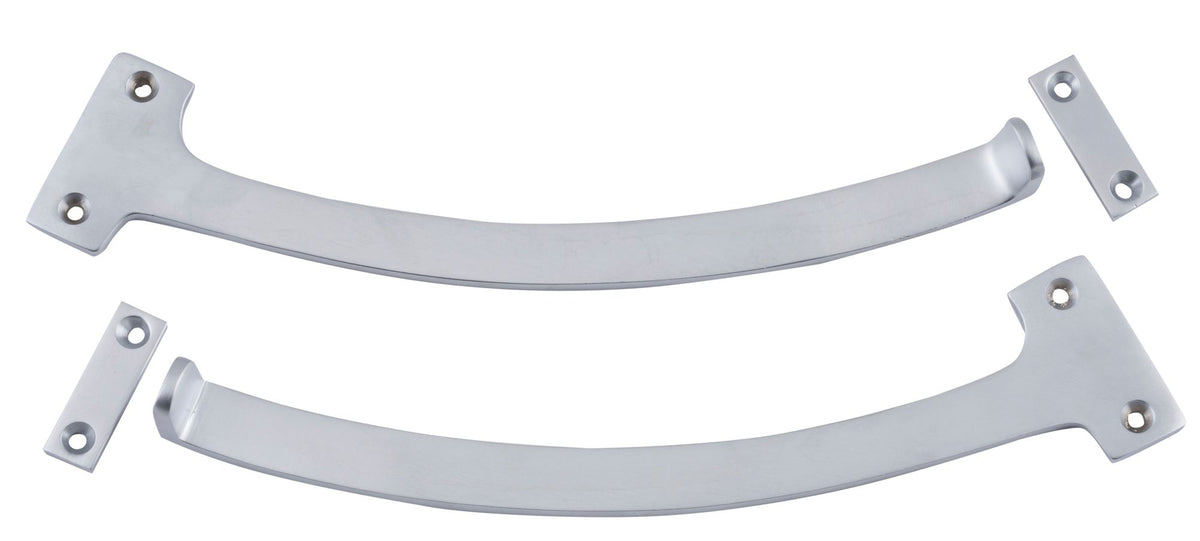 Tradco Fanlight Stop Pair - 190mm - Satin Chrome (9768)