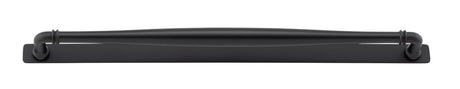 Iver Sarlat Cabinet Pull with Backplate - Matt Black - CTC 450mm (21103B)