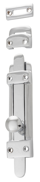 Tradco Tower Bolt - H118mm - Chrome Plated (9754)