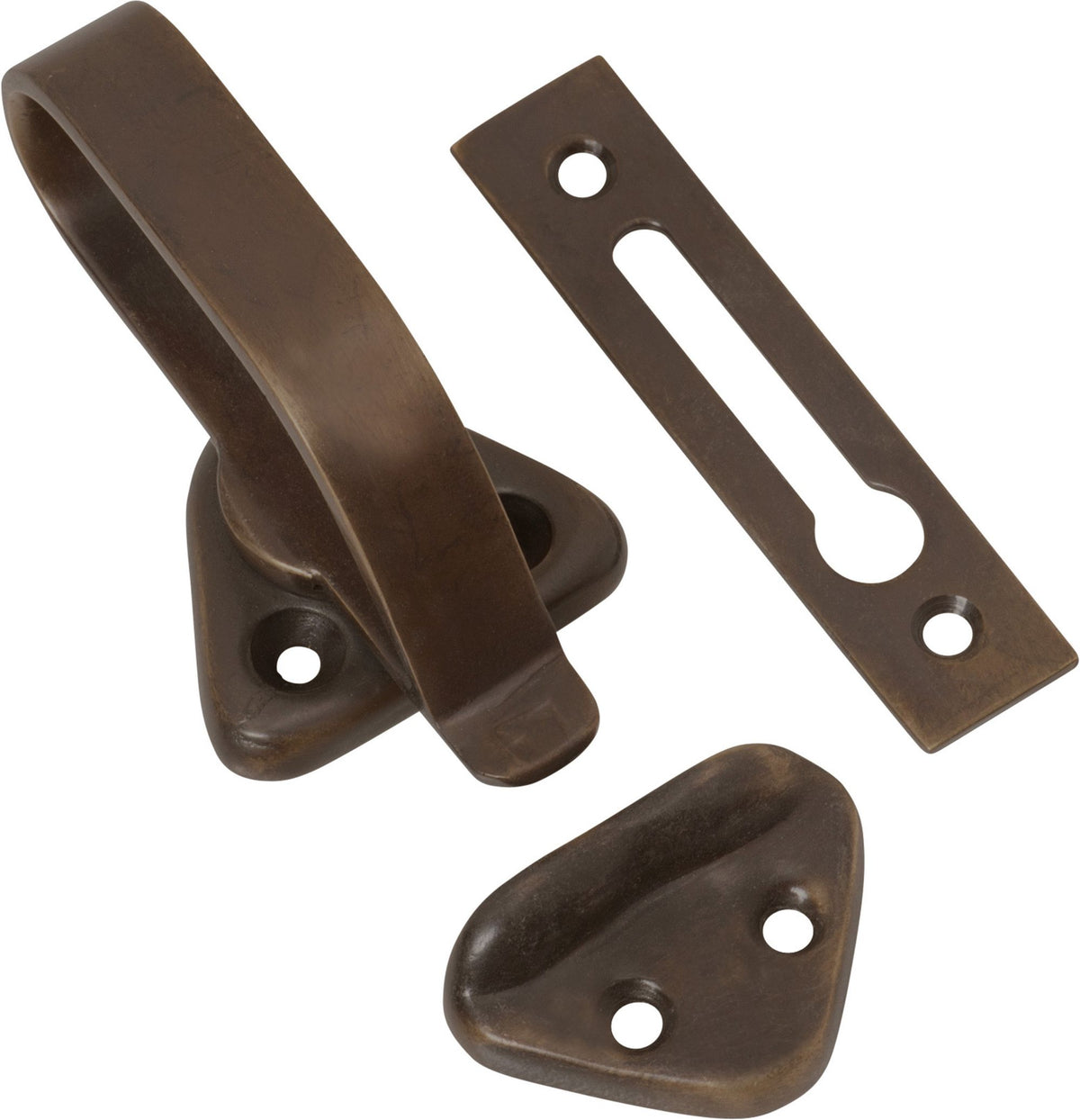 Tradco Hopper Window Fastener - 74mm - Antique Brass (2298)