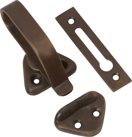 Tradco Hopper Window Fastener - 74mm - Antique Brass (2298)