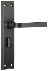 Tradco Menton Lever Long Backplate Door Handle - Antique Copper - Privacy (0681P)