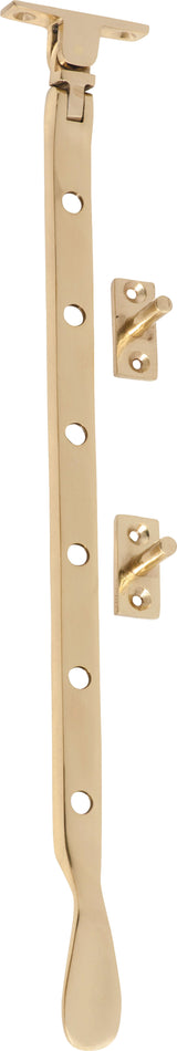 Tradco Casement Stay Base Fix Large - 300mm - Polished Brass (1708)