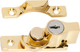 Tradco Sash Fastener Locking Narrow Zinc Alloy - 65mm - Electroplated Brass (1603)