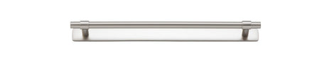 Iver Helsinki Cabinet Pull with Backplate - Satin Nickel - CTC 256mm (21029B)