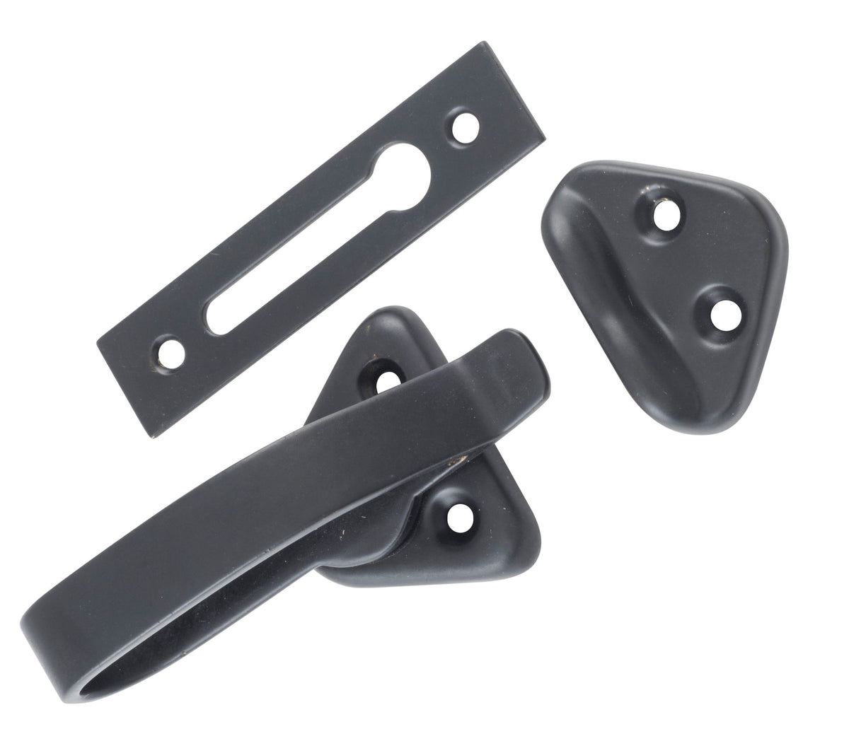Tradco Hopper Window Fastener - 74mm - Matt Black (9643)