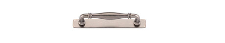 Iver Sarlat Cabinet Pull with Backplate - Distressed Nickel - CTC 128mm (21067B)