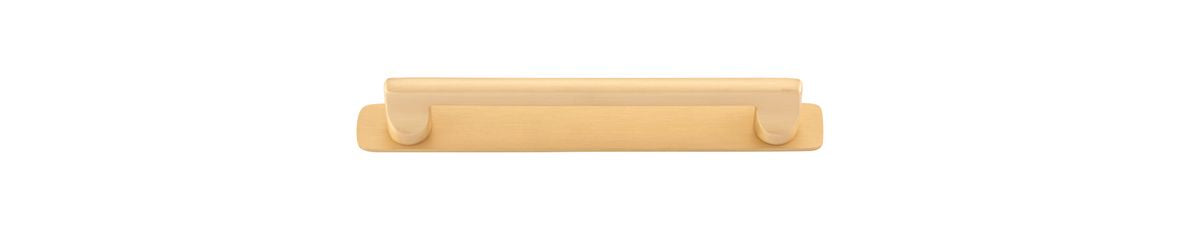 Iver Baltimore Cabinet Pull with Backplate - Brushed Brass - CTC 160mm (20896B)