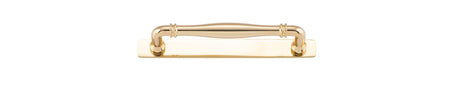 Iver Sarlat Cabinet Pull with Backplate - Polished Brass - CTC 160mm (21070B)