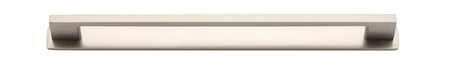 Iver Cali Cabinet Pull with Backplate - Satin Nickel - CTC 256mm (0553B)