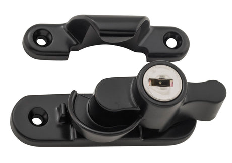 Tradco Sash Fastener Locking Zinc Alloy - 64mm - Matt Black (1837)