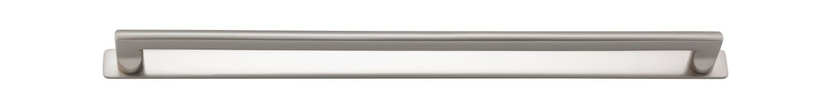 Iver Baltimore Cabinet Pull with Backplate - Satin Nickel - CTC 450mm (20929B)