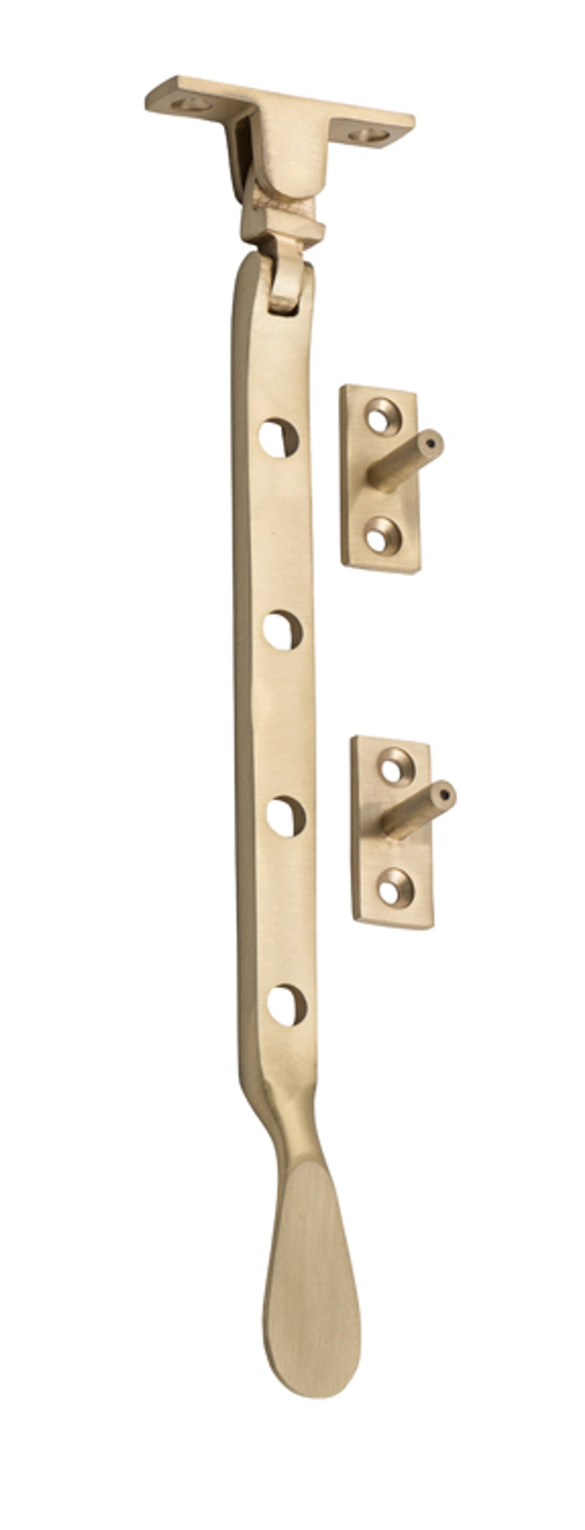 Tradco Casement Stay Base Fix Small - 200mm - Satin Brass (6689)