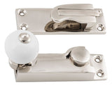 Tradco Sash Fastener Porcelain Ball - 73mm - Polished Nickel (9790)