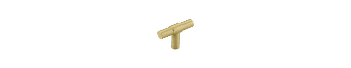 Iver Helsinki Cabinet Pull T-Bar - Brushed Gold PVD (17150)