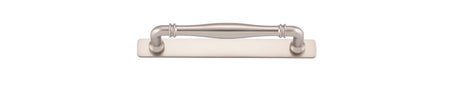 Iver Sarlat Cabinet Pull with Backplate - Satin Nickel - CTC 160mm (21079B)