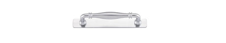 Iver Sarlat Cabinet Pull with Backplate - Brushed Chrome - CTC 128mm (21065B)