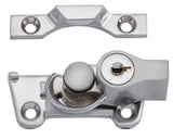 Tradco Sash Fastener Locking Wide Base Zinc Alloy - H30mm · 64mm - Satin Chrome (20315)