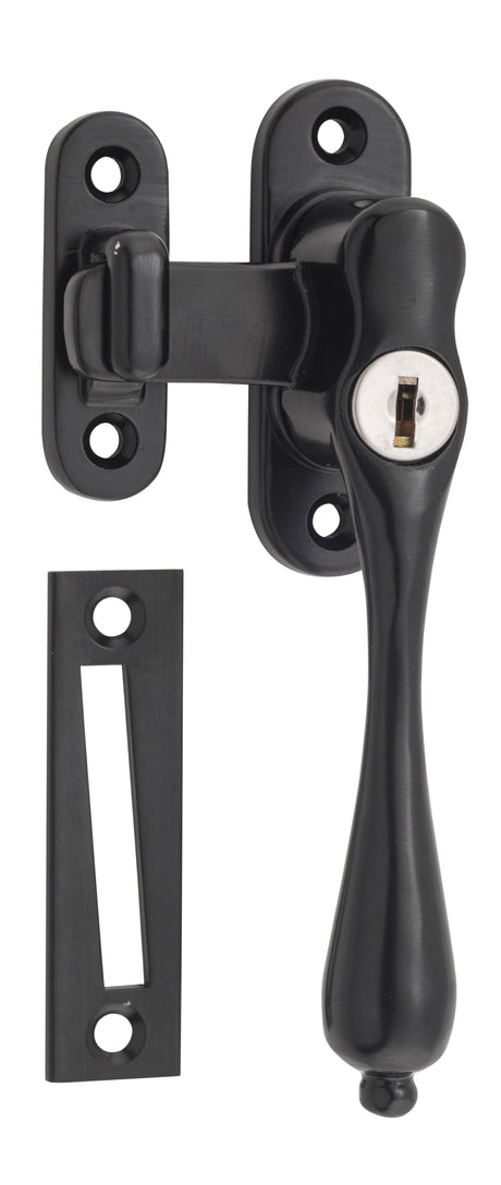 Tradco Casement Fastener Locking Teardrop - Right Hand - Matt Black (9641)