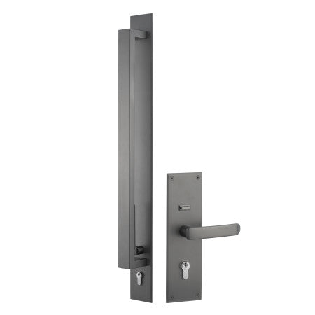 Gainsborough Trilock Omni Allure Pull Handle Entrance Set – Satin Steel (8905ALLSS)