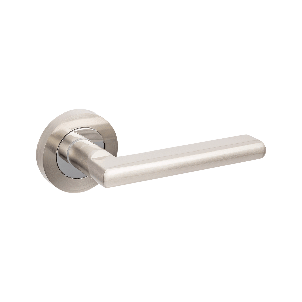 Zanda Epic - Brushed Nickel with Chrome - Entrance Set - 70mm Key/Turn (10024.4.BN/CP)