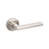 Zanda Epic - Brushed Nickel with Chrome - Entrance Set - 70mm Key/Turn (10024.4.BN/CP)