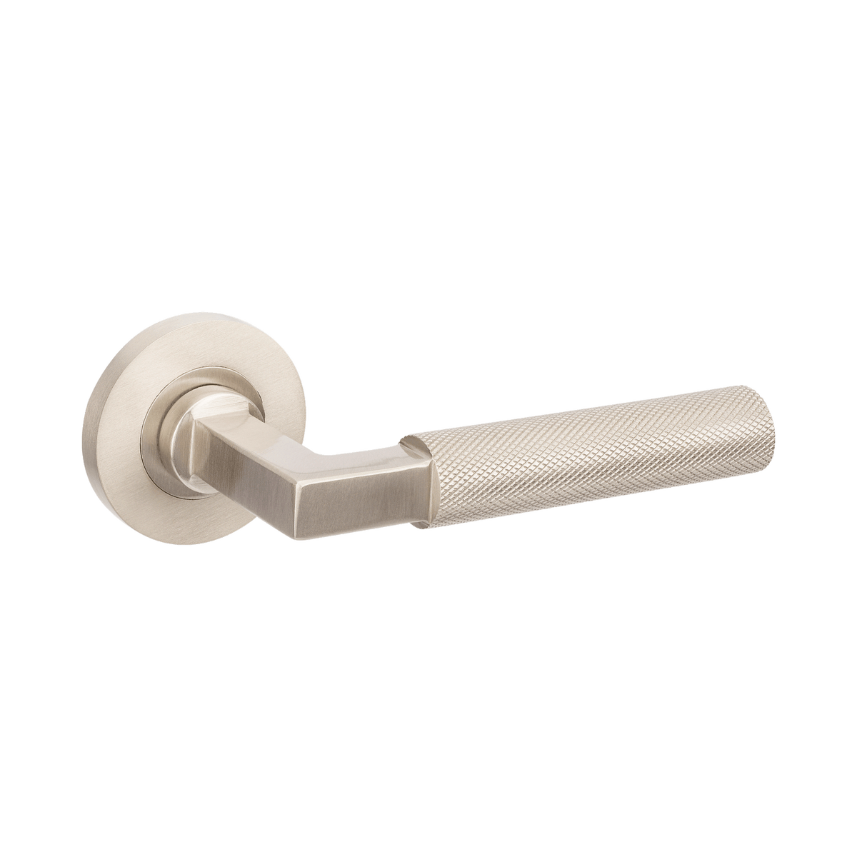 Zanda Zurich Knurled - Brushed Nickel - Entrance Set - 70mm Key/Turn (9345.E4.BN)