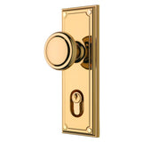 Gainsborough Trilock Traditional Knob Entrance Set – Bright Gold (890TRIBG)