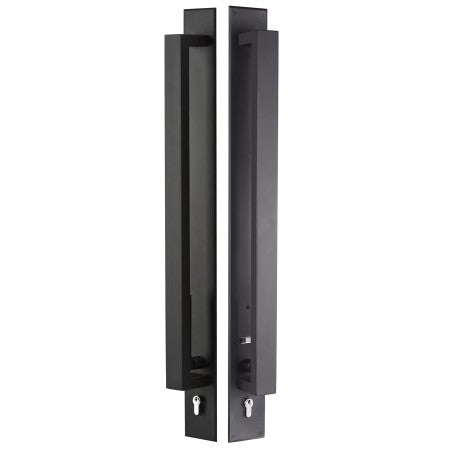 Gainsborough Trilock Omni Back to Back Pull Handle Entrance Set – Matt Black (8905BBMB)